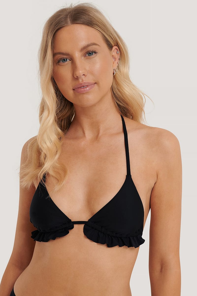 Frill Triangle Bikini Top