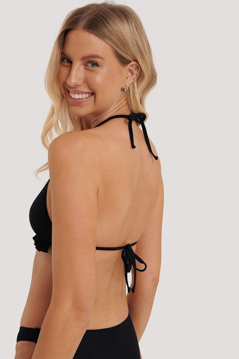 Frill Triangle Bikini Top