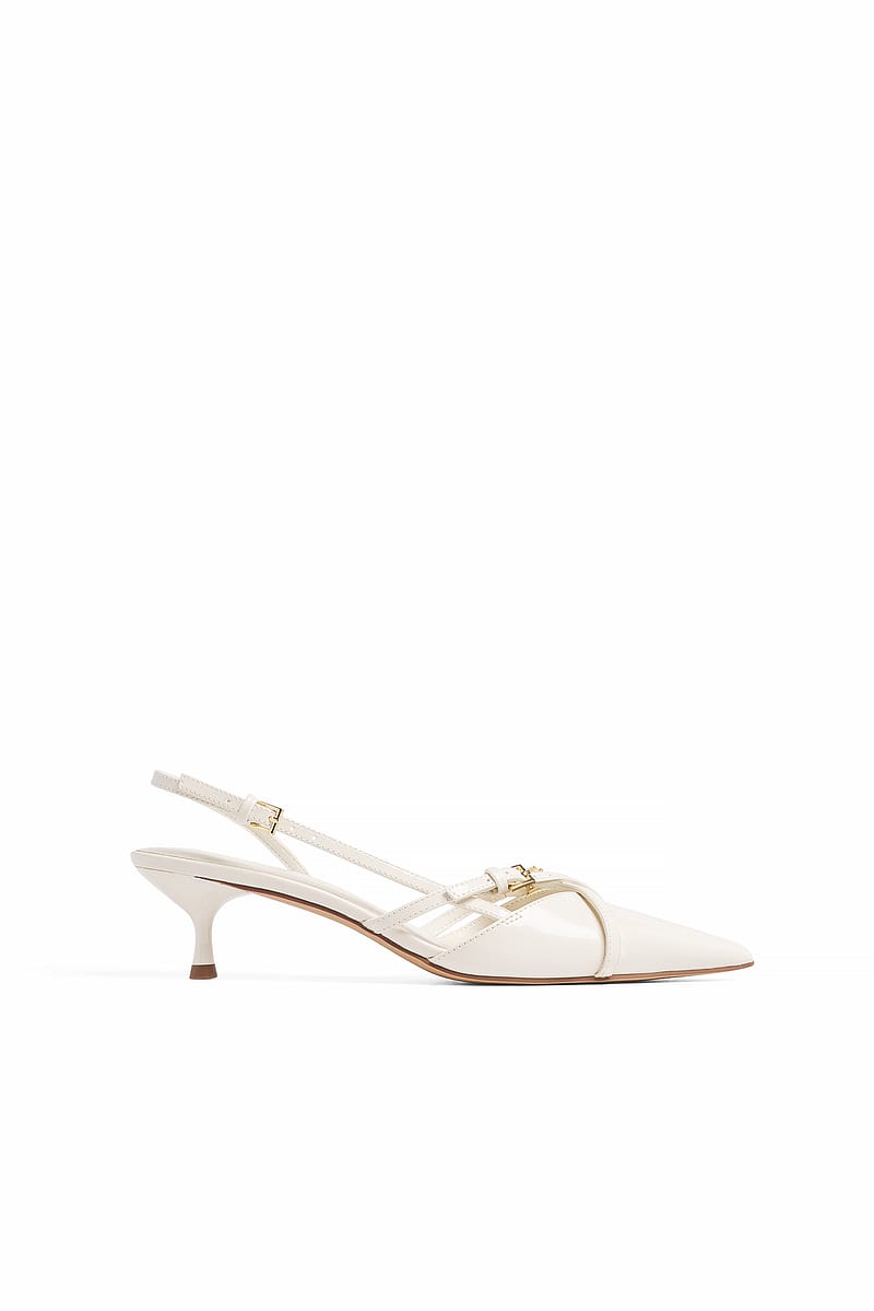Buckled Straps Slingback Pumps