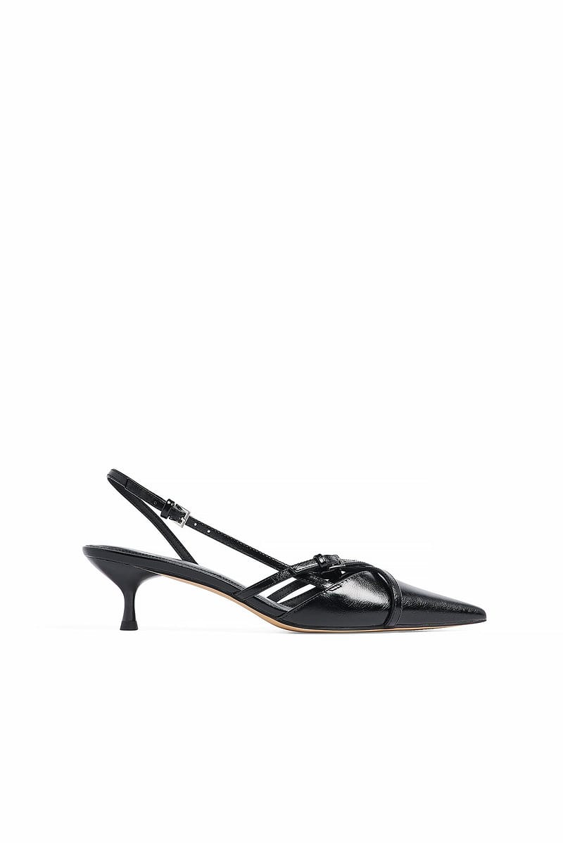 Buckled Straps Slingback Pumps
