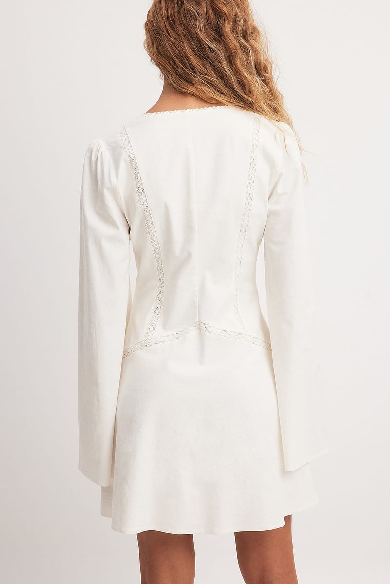 Lace Insert Mini Dress