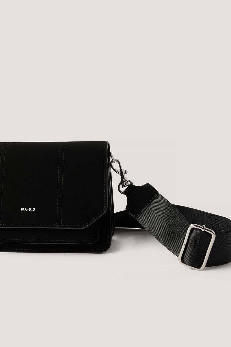 Faux Suede Crossbody Bag