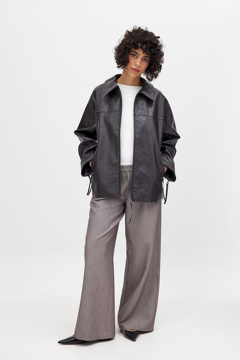 Elastic Cotton Detailed Suit Pants - Light Taupe