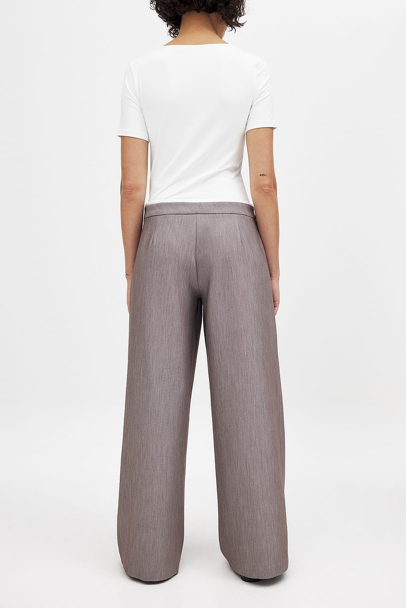 Elastic Cotton Detailed Suit Pants - Light Taupe