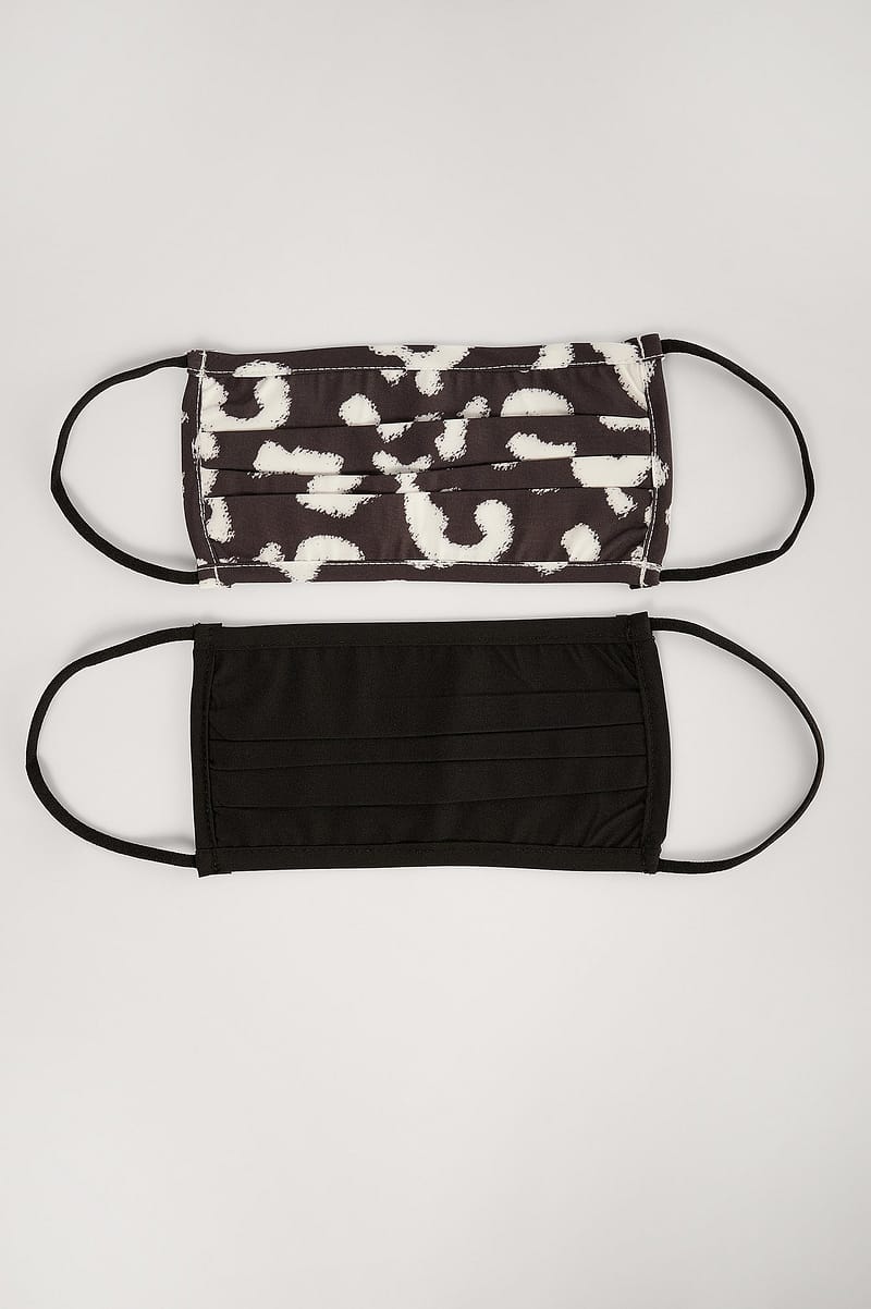 2-Pack Flat Leo Printè½Masks - Multicolor