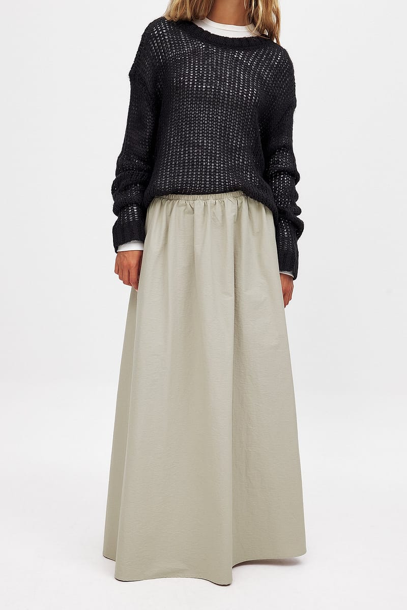 Cotton Midi Skirt
