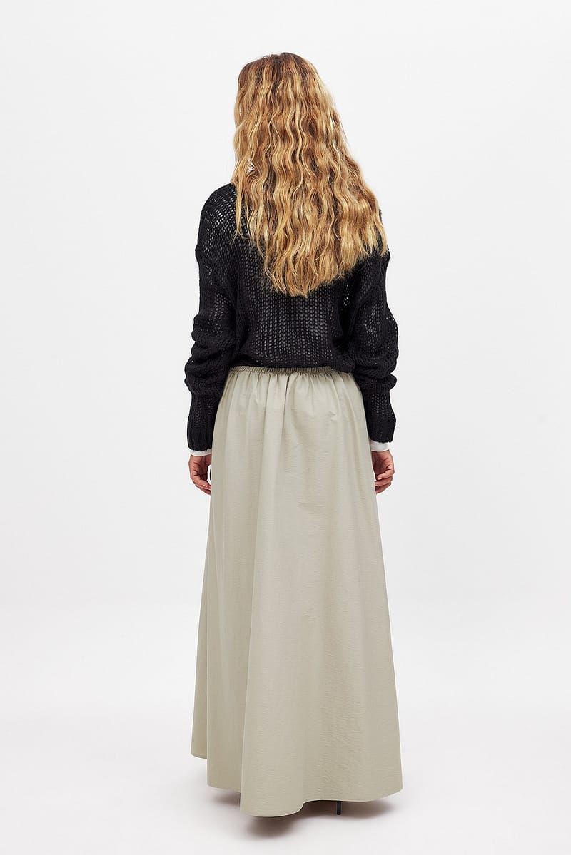 Cotton Midi Skirt