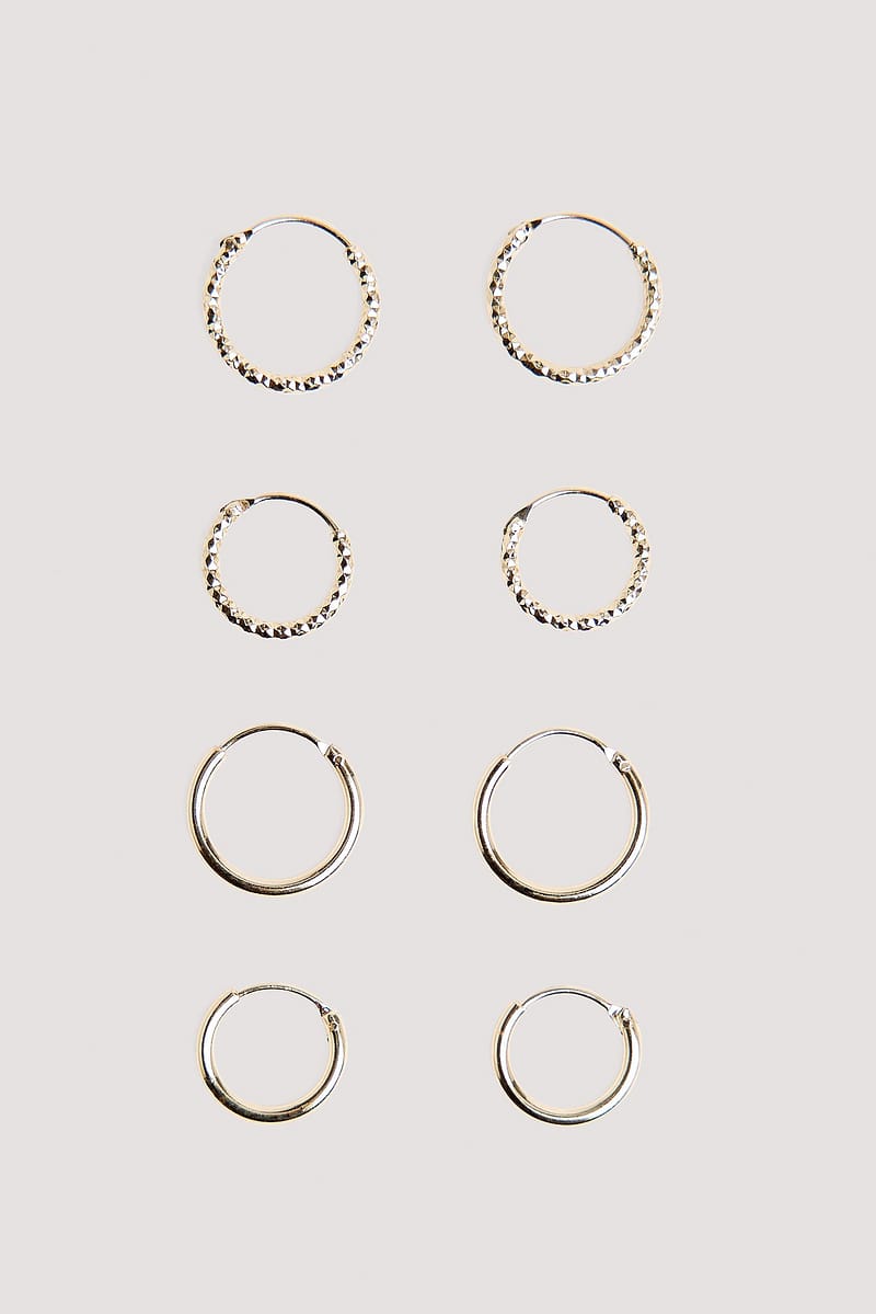 Mini Hoop Earring Set - Gold