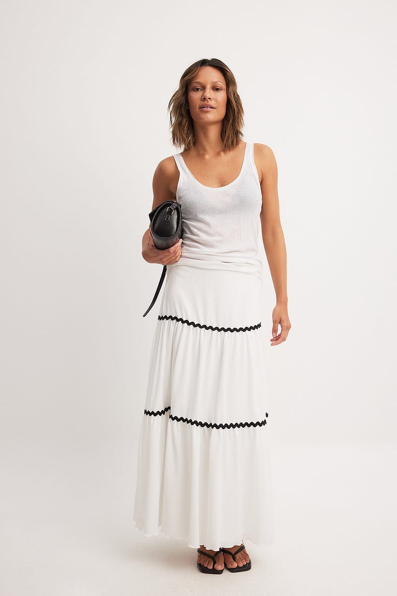 Contrast Maxi Skirt