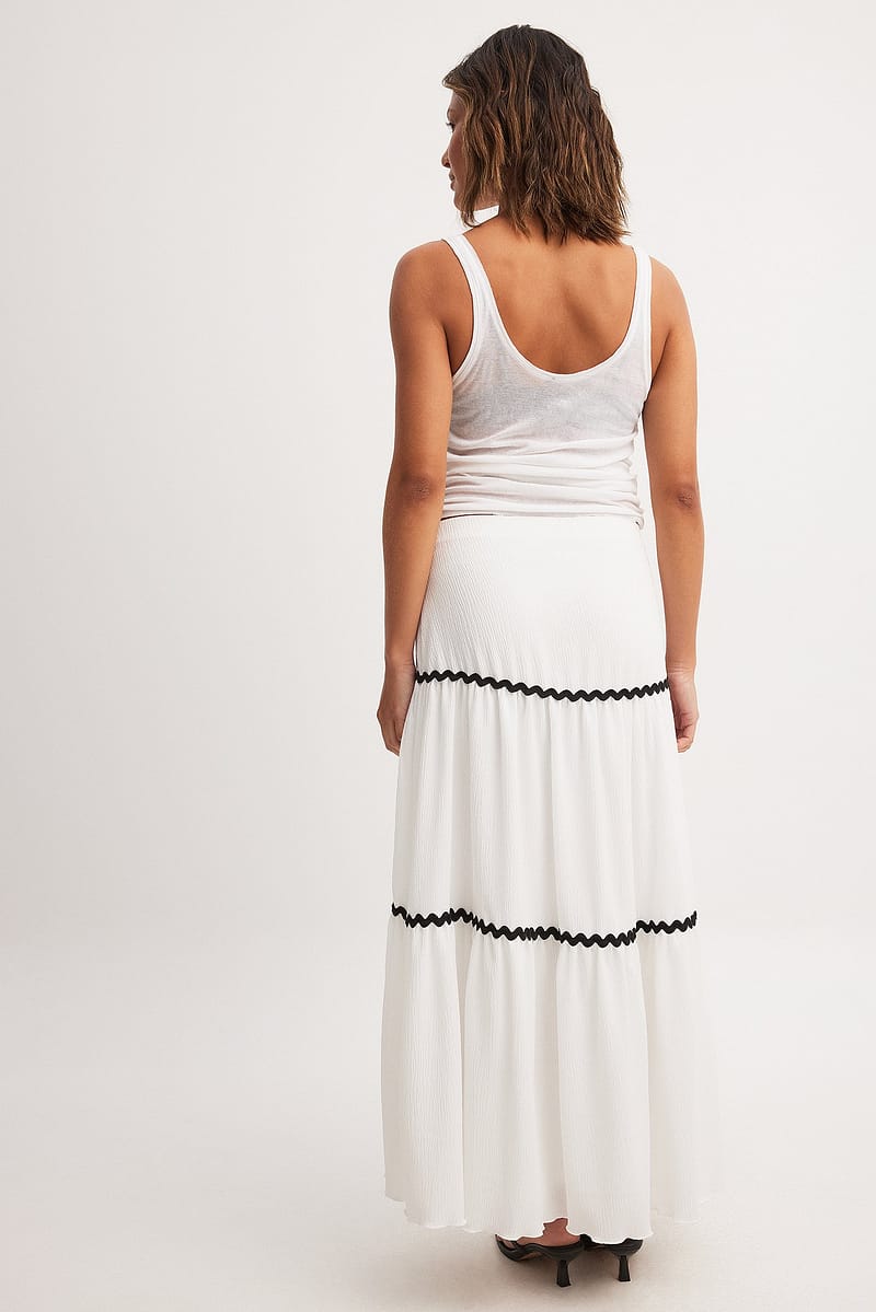 Contrast Maxi Skirt