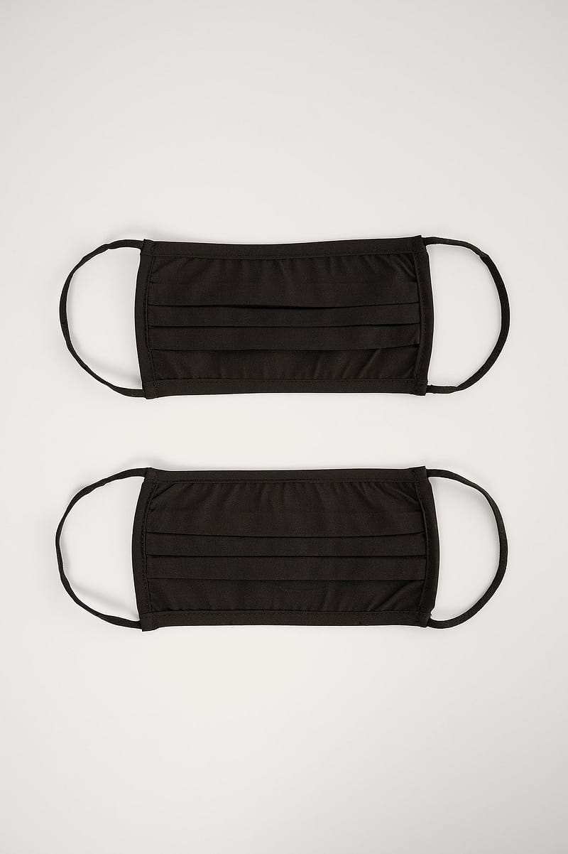 2-Pack Solid Flatè½Masks - Black