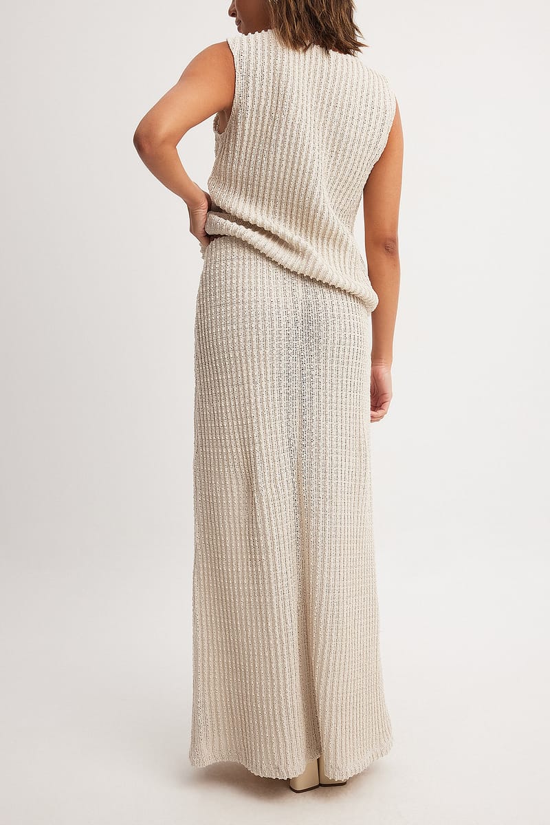 Crochet Skirt - Beige