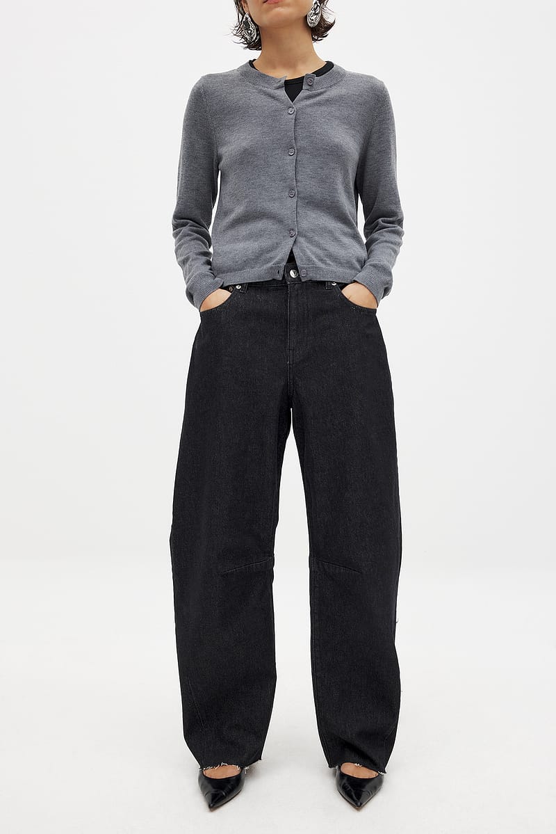 Barrel Leg Denim - Black