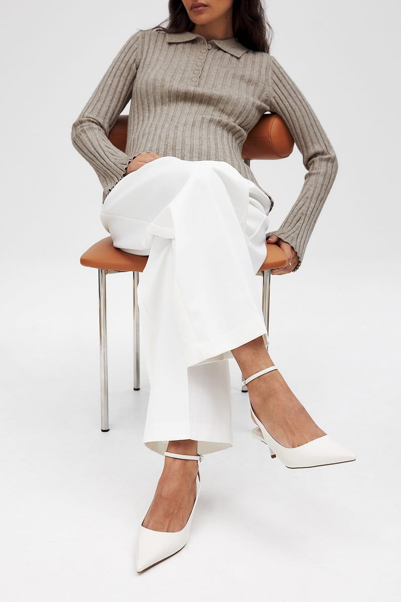 Pointy Ankle Strap Pumps
