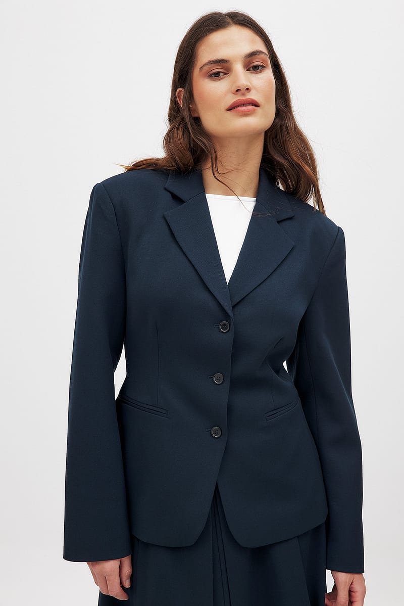 Fitted Blazer - Navy