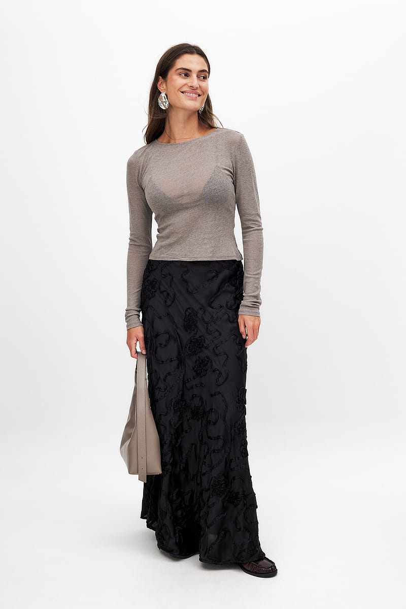 Application Maxi Skirt - Black