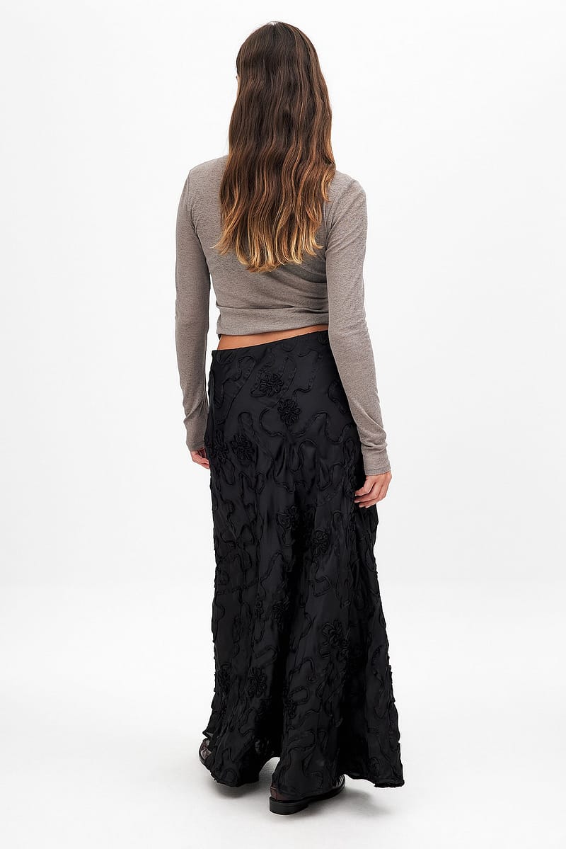 Application Maxi Skirt - Black
