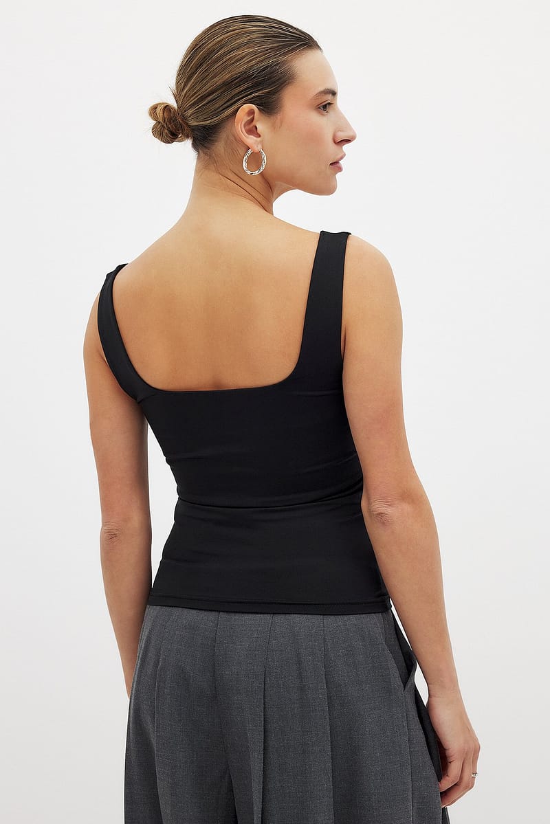 Double Folded Singlet - Black
