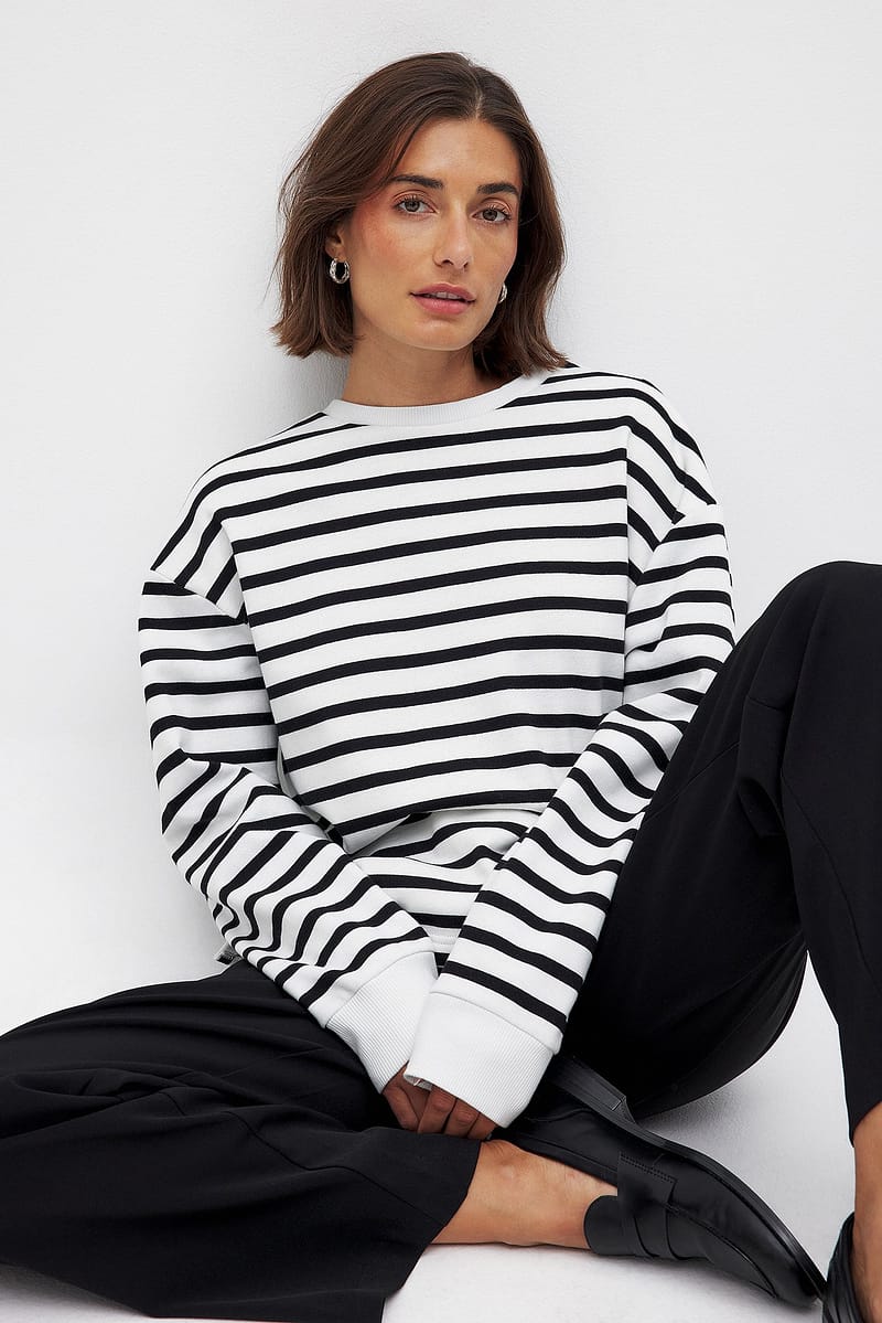 Striped Oversized Sweatshirt