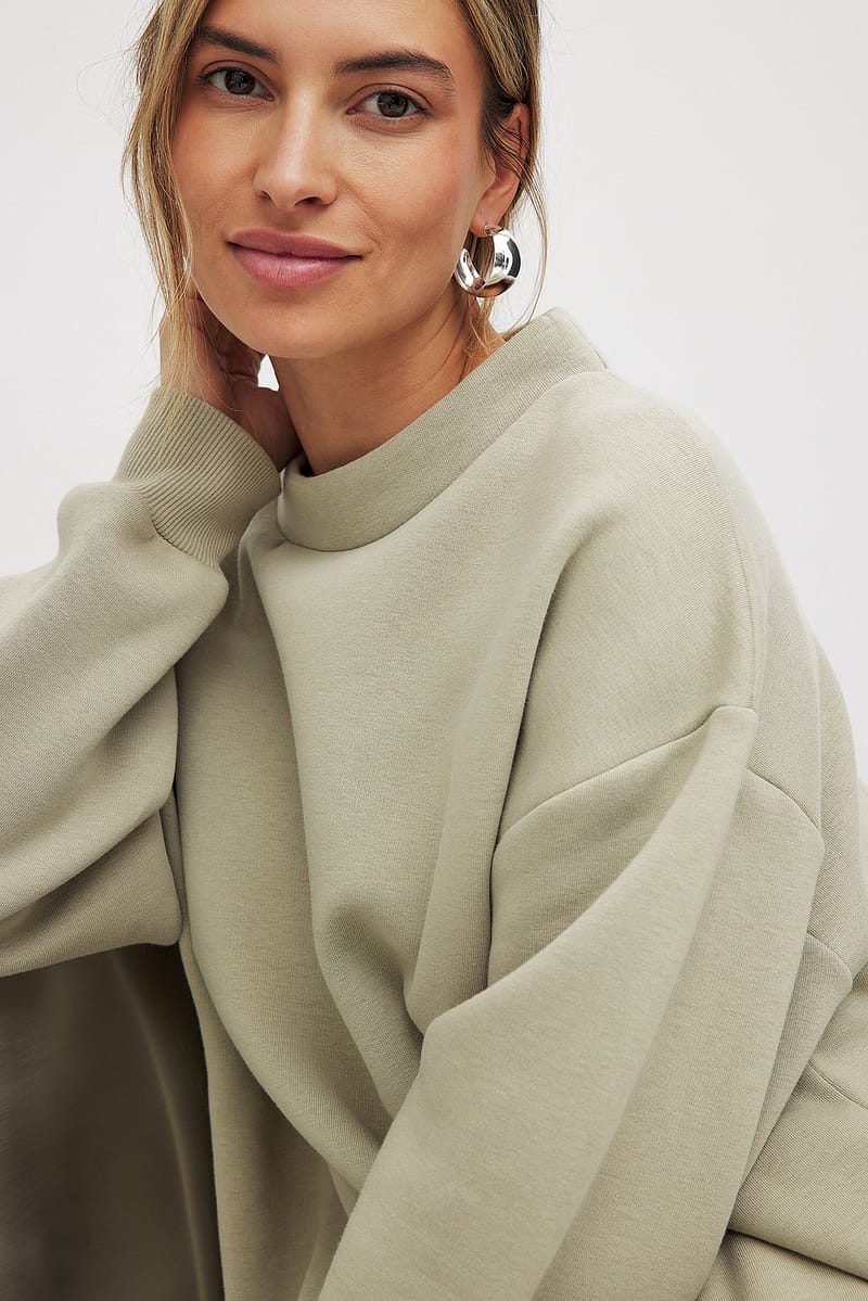 High Neck Detail Sweatshirt