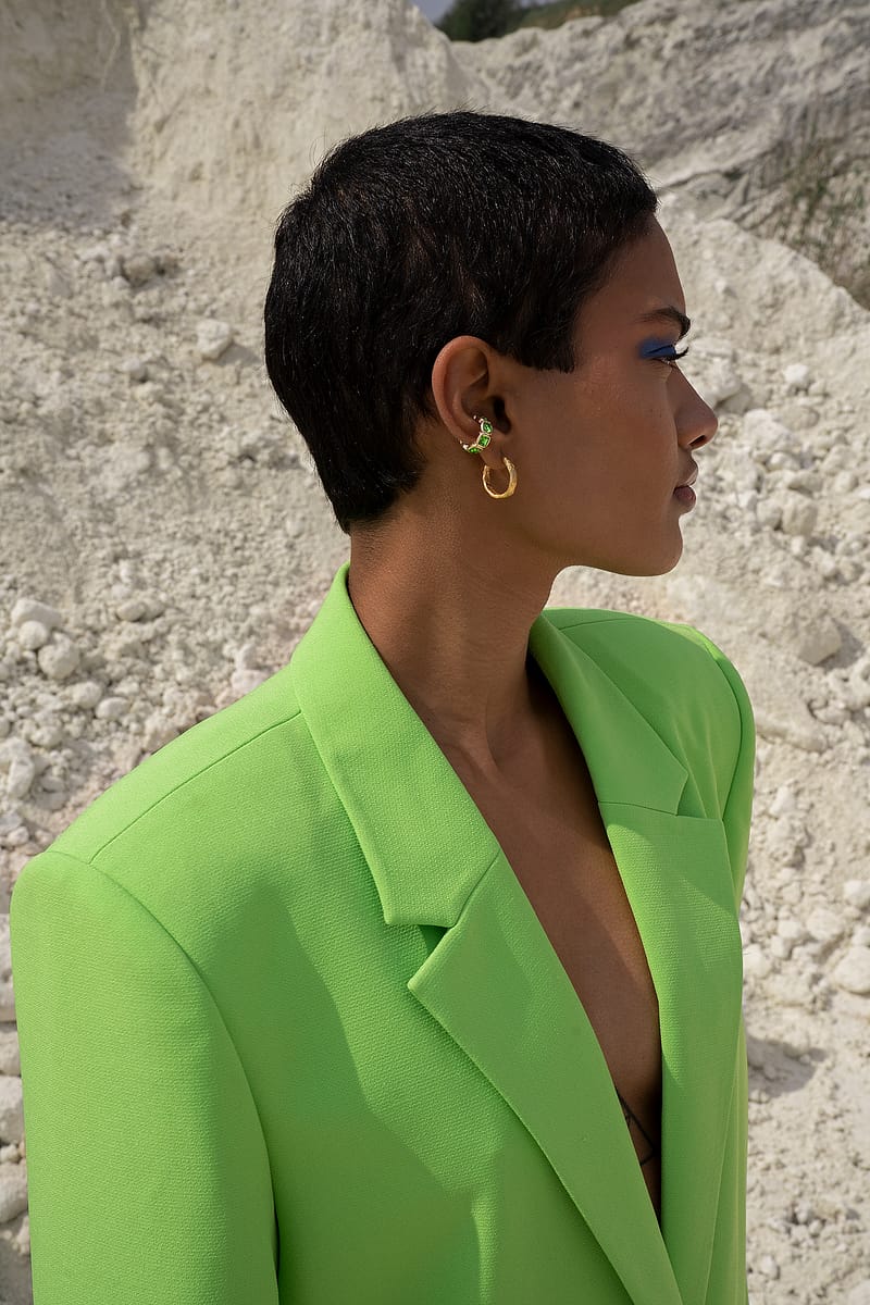 2-pack Stone Earcuffs - Green