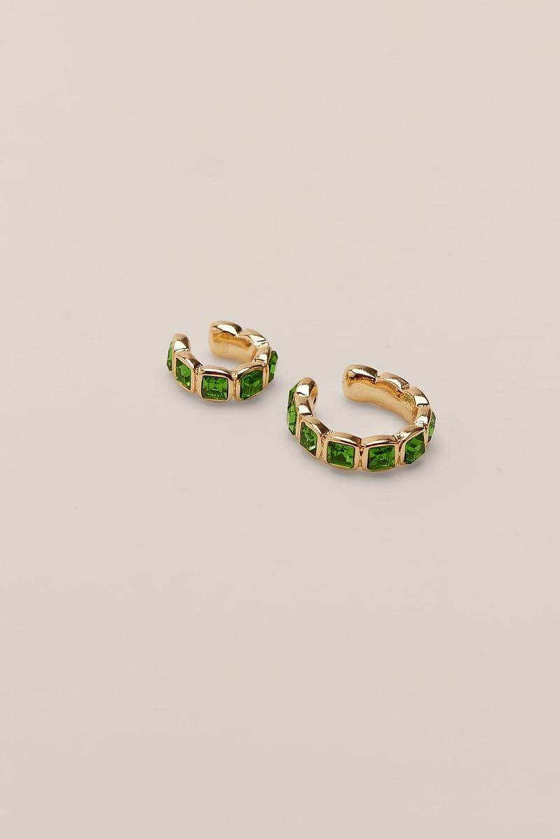 2-pack Stone Earcuffs - Green