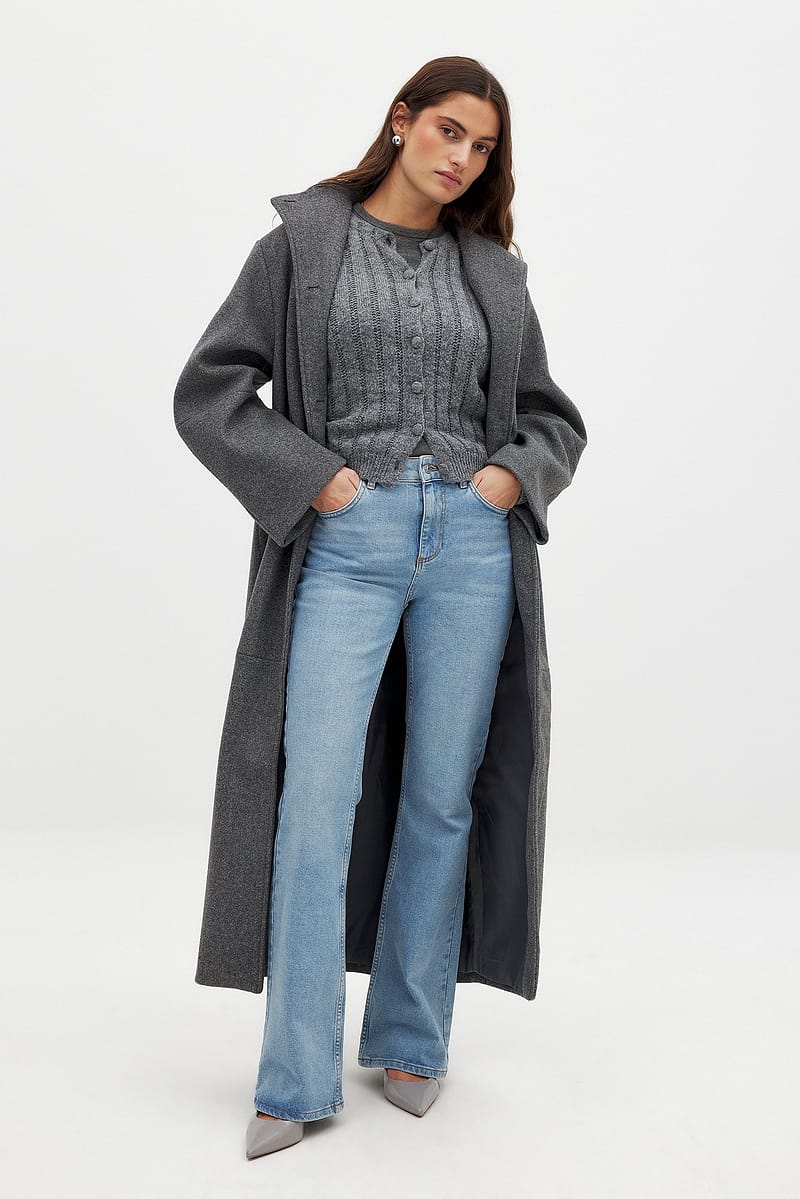 High Waist Flared Denim