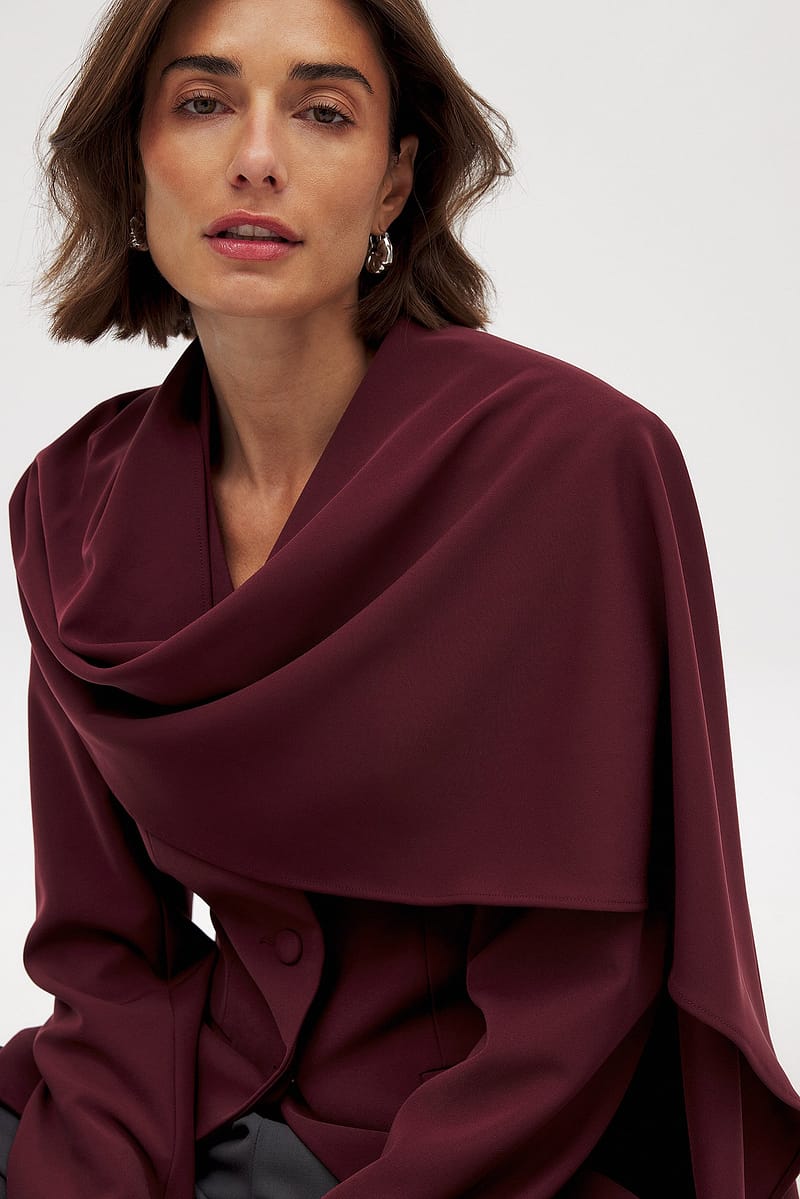 Cape Blazer - Burgundy