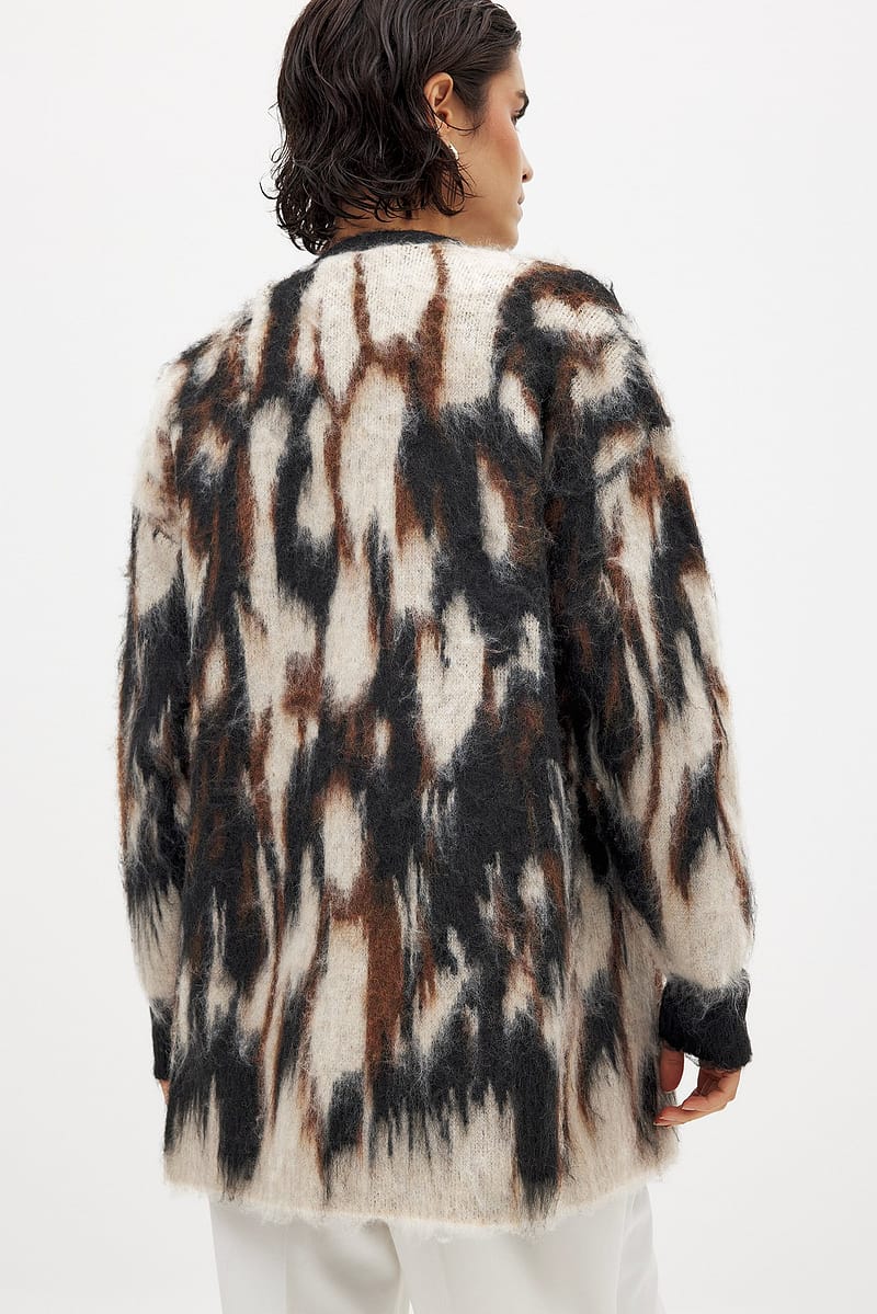 Oversized Leo Cardigan - Leopard