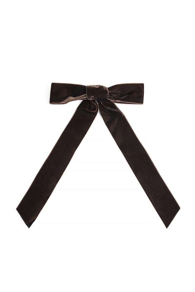 Velvet Hairbow - Brown