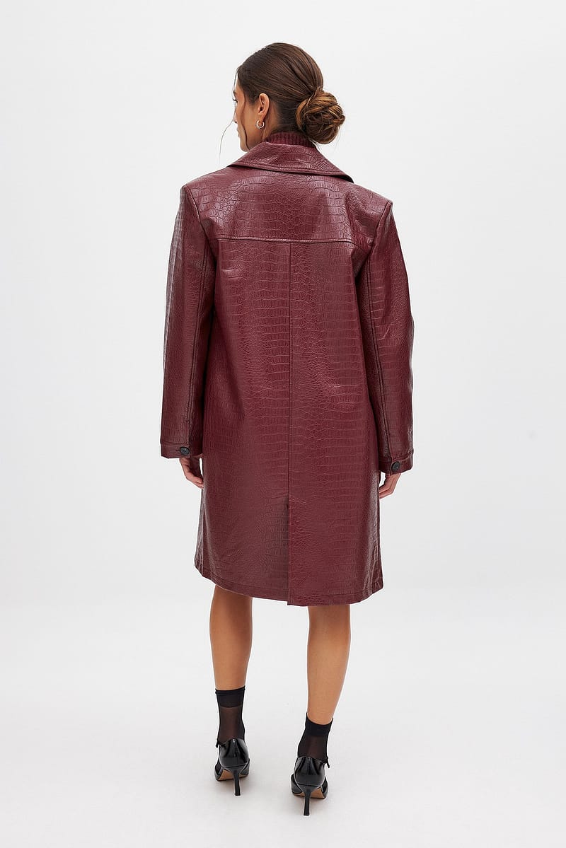 Croco Jacket - Burgundy