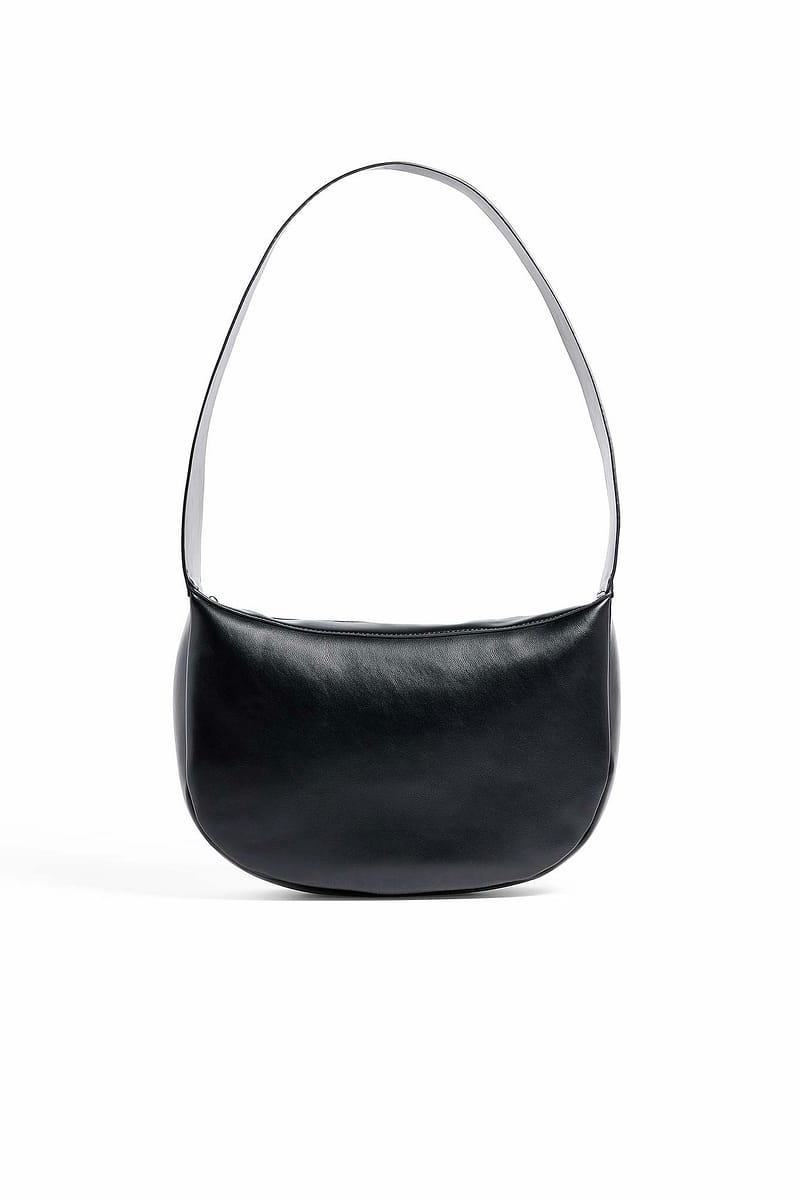 Wide Strap Rounded Bag - Black