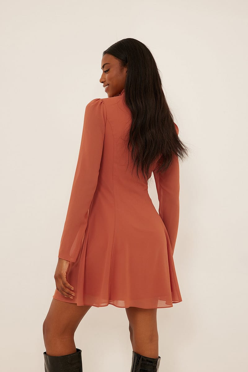 Cut Out Tie Mini Dress
