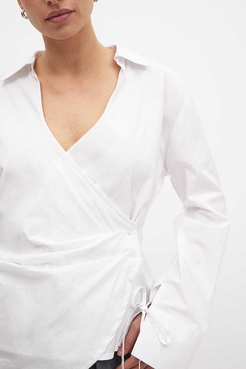 Wrap Cotton Shirt - White