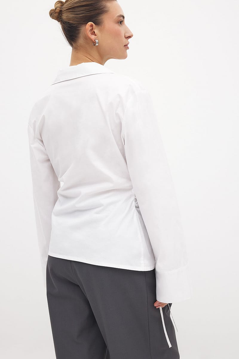 Wrap Cotton Shirt - White