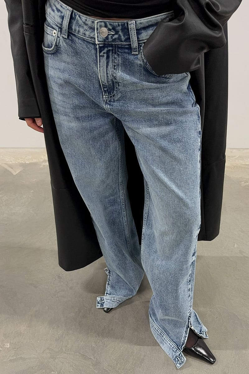 Slit Detail Denim - Blue