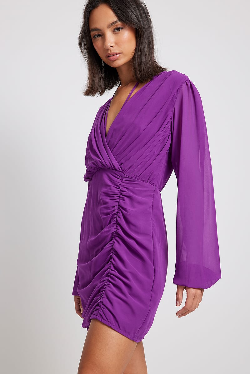 1620-gathered-v-neck-mini-dress-purple-1.jpg
