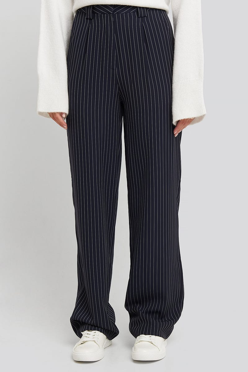 Flared Striped Pants