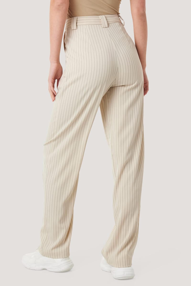 Flared Striped Pants