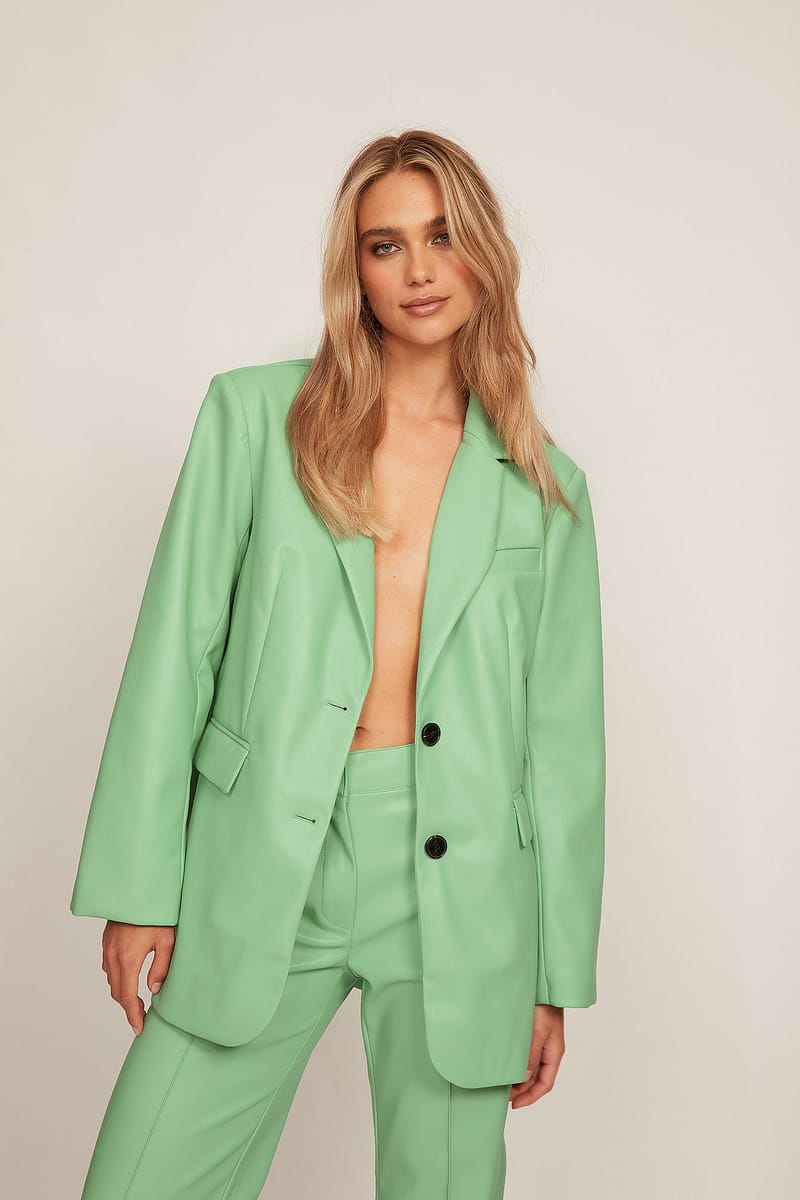 Maxi Oversized PU Blazer