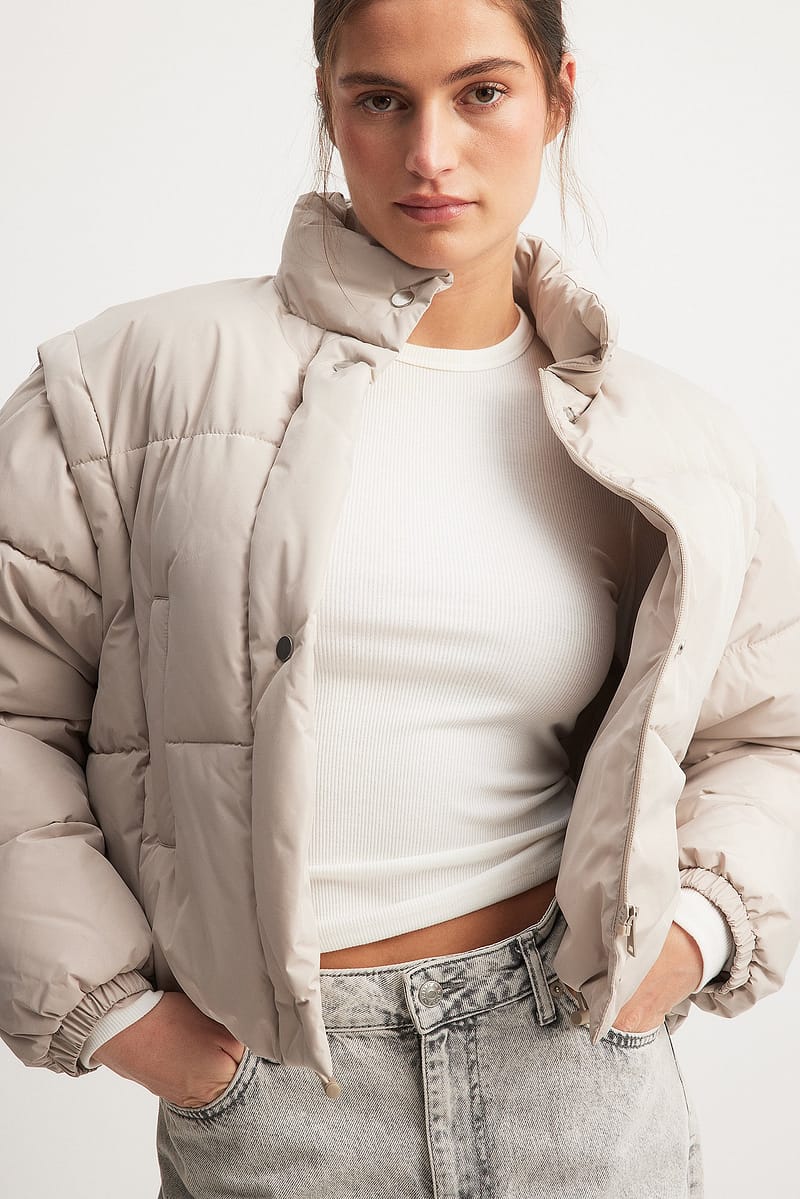 Detachable Sleeve Padded Jacket
