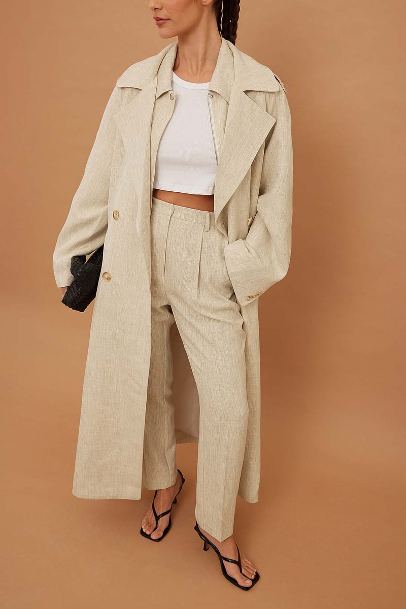 Melange Cropped Suit Pants