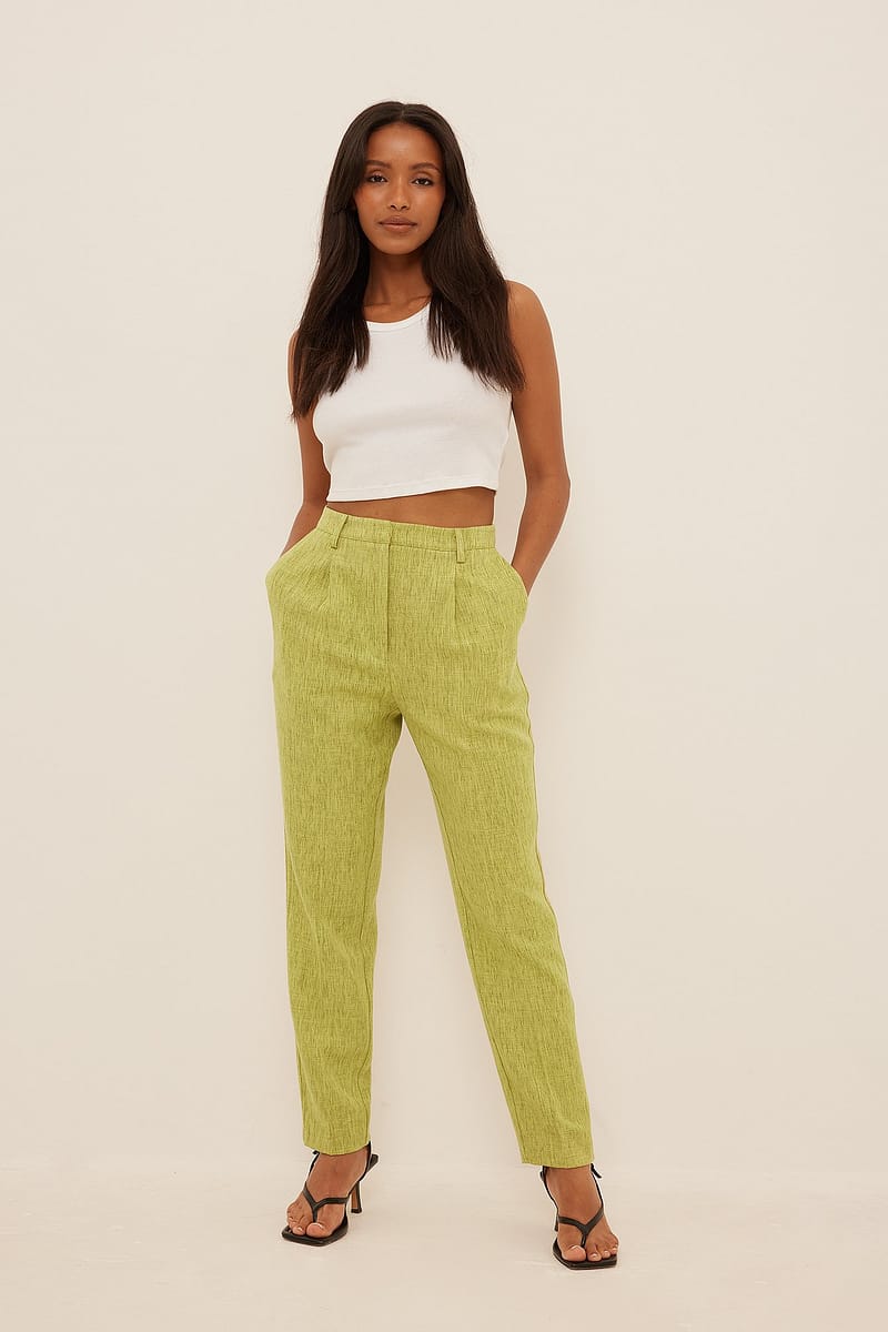Melange Cropped Suit Pants