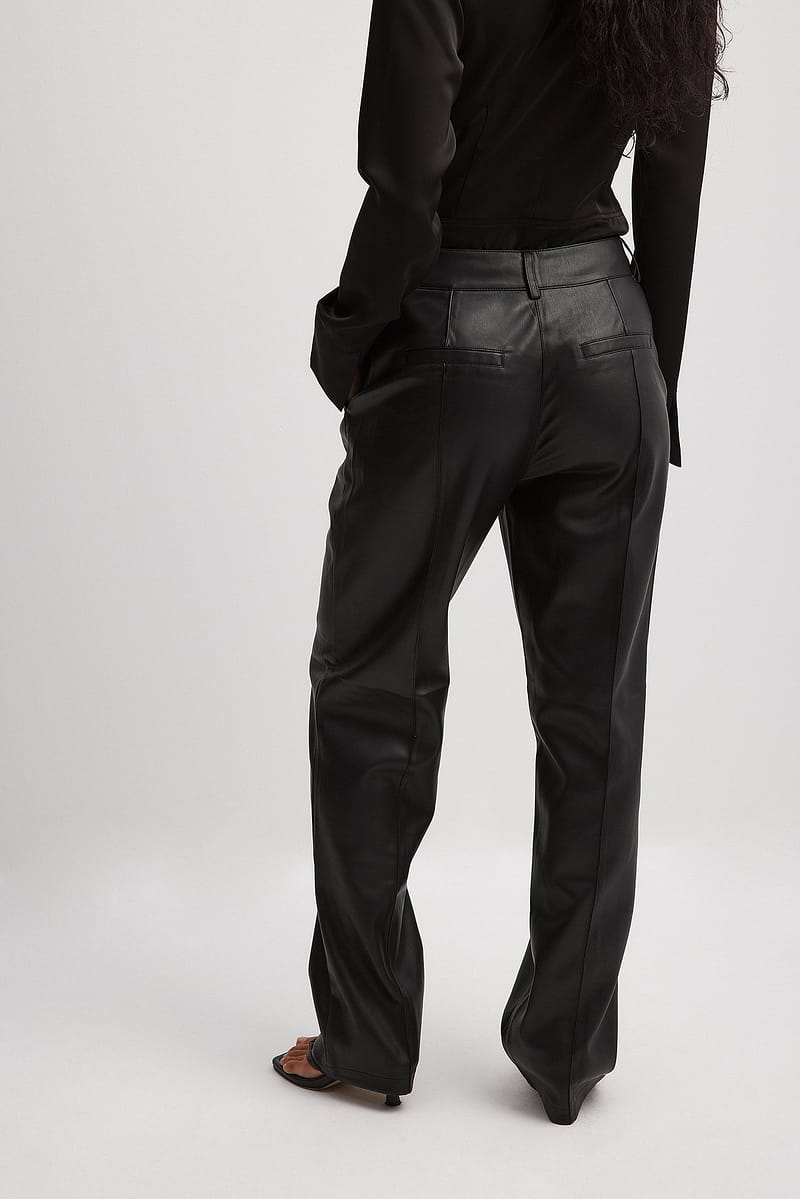 PU Mid Rise Pants