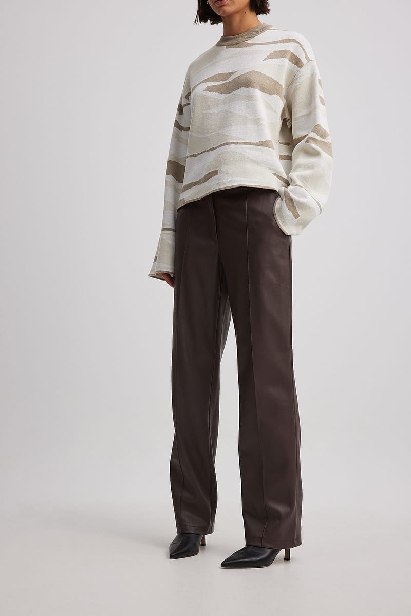 PU Mid Rise Pants