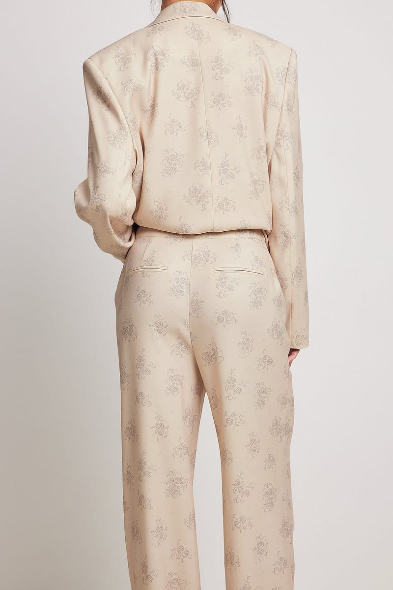 Printed Suit Pants - Flower