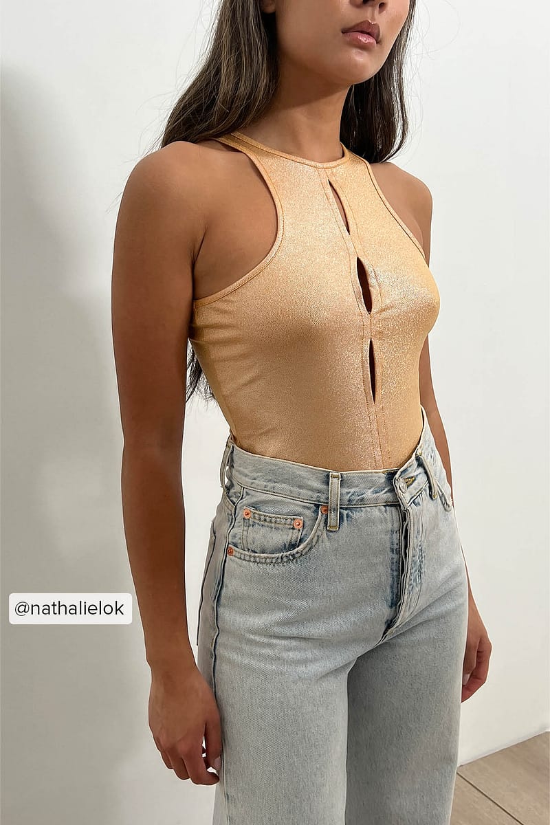 Cut Out Shiny Top