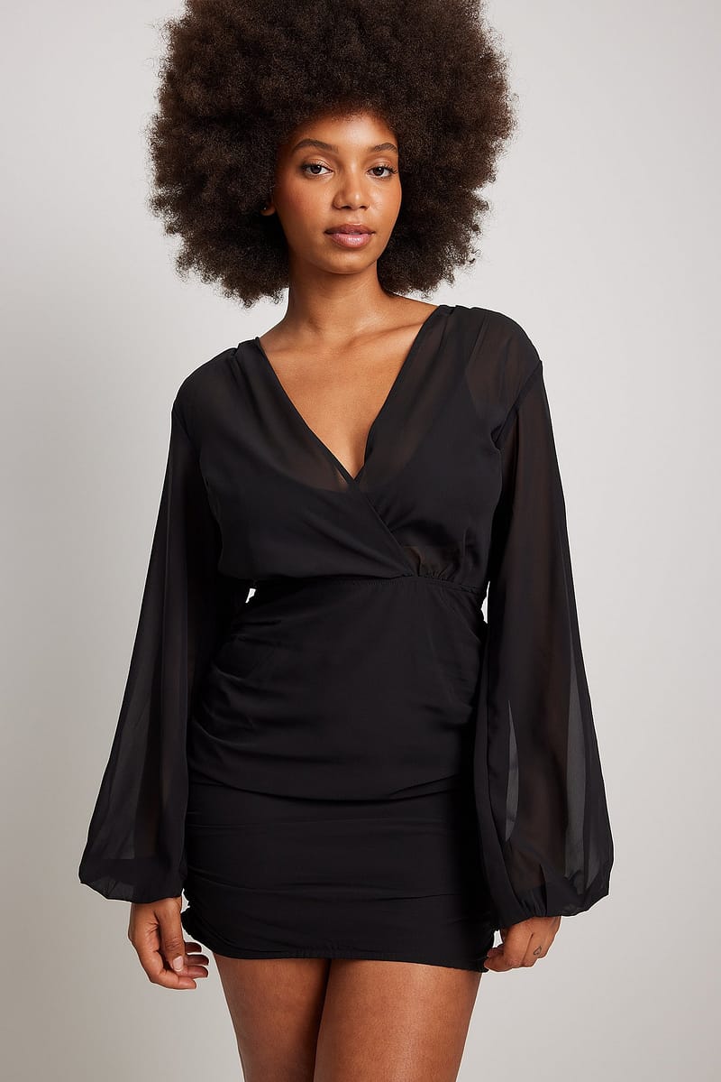 Chiffon V-neck Dress