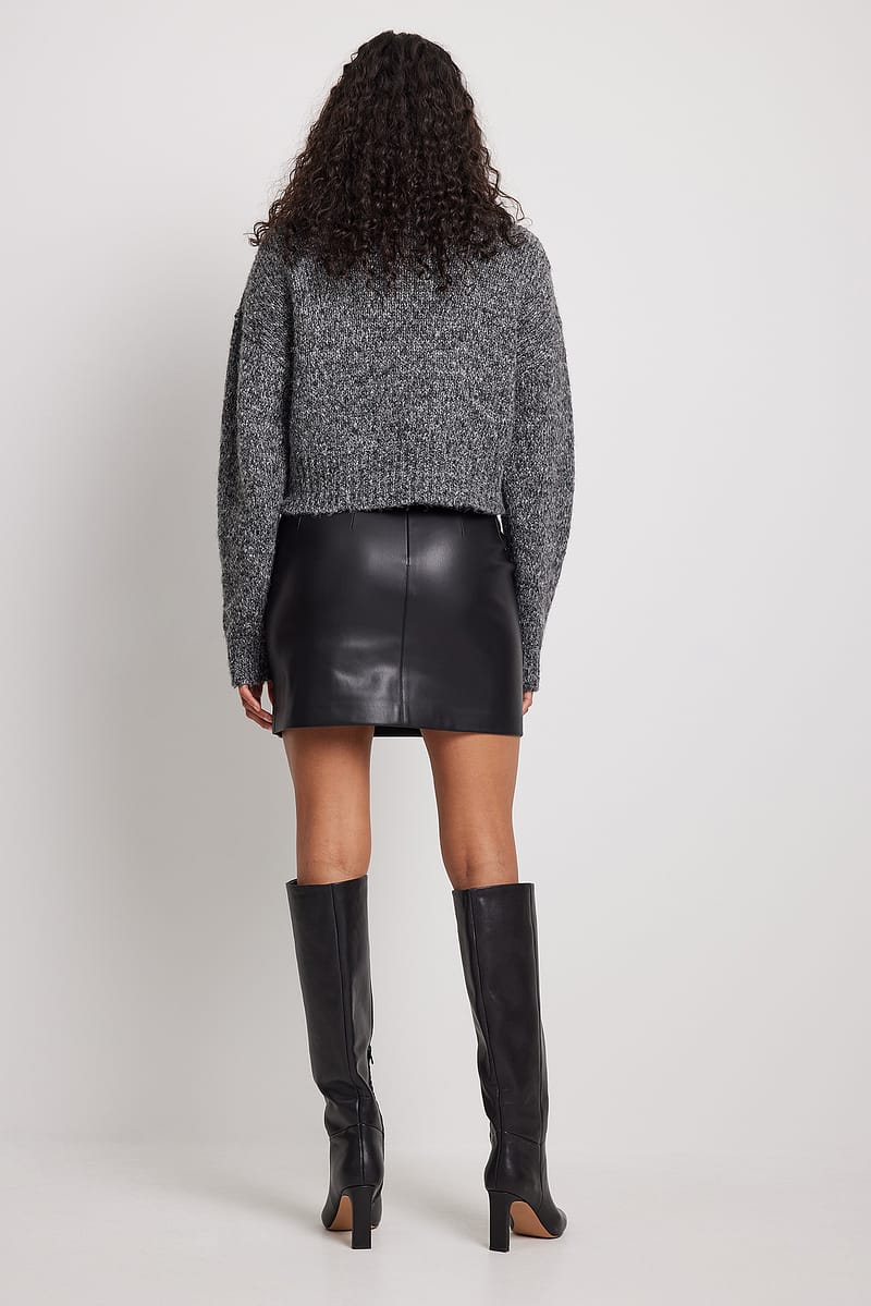 Fitted Mini PU Skirt