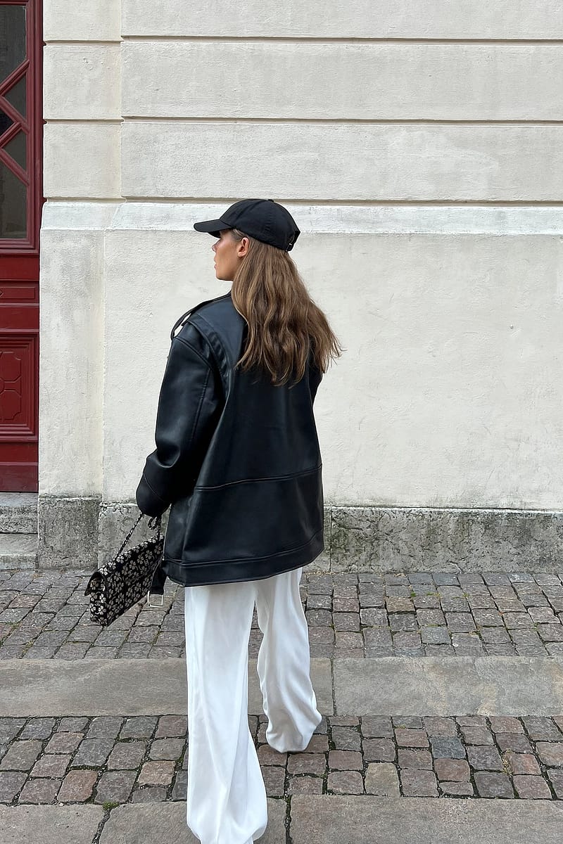 Long Pu Biker Jacket